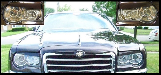 Demon Style Headlight Eyebrow Covers 05-10 Chrysler 300C
